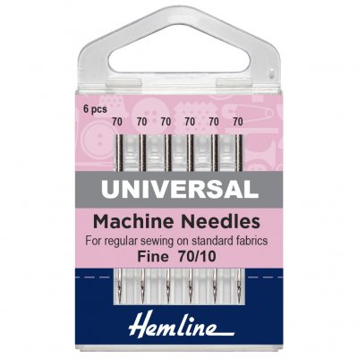 Sewing Machine Needles: Universal: Fine 70/10: 5 Pieces