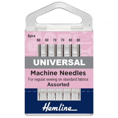 Sewing Machine Needles: Universal: Mixed Fine: 5 Pieces