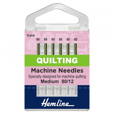 Sewing Machine Needles: Quilting: Medium 80/12: 5 Pieces