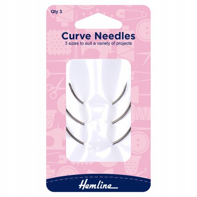 Hand Sewing Needles: Curved Set: 3 Pieces