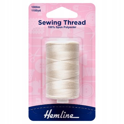 Sewing Thread: 5 x 1000m: Natural