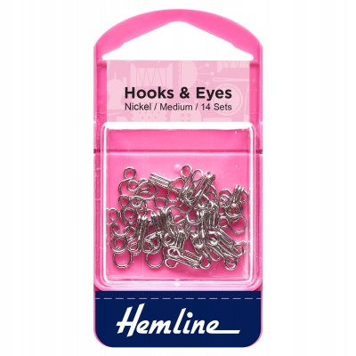 Hooks and Eyes: Nickel - Size 2