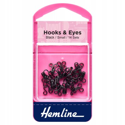 Hooks and Eyes: Black - Size 1