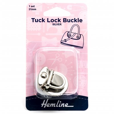 Tuck Lock Buckle: 31mm: Nickel