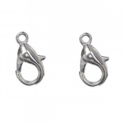 Deluxe: Medium Trigger Clasp: Silver Plated: Pack of 2