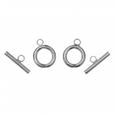 Deluxe: Toggle Clasp: Silver Plated: Pack of 2