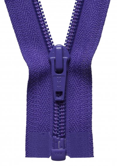 Nylon Open End Zip: 30cm: Purple