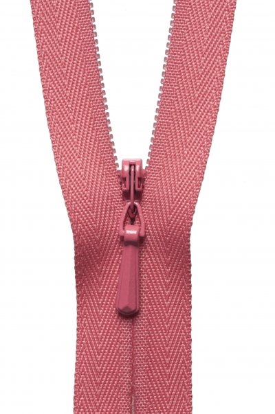 Concealed Zip: 20cm: Coral Pink