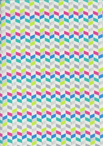 Craft Cotton Co. - Into The Woods Multicoloured Zig-Zag Ivory