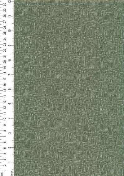 Sevenberry Japanese Fabric - Dots Green