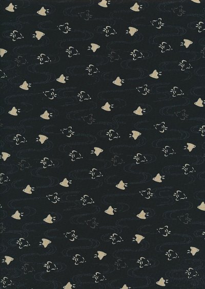 Sevenberry Japanese Fabric - Fish Black