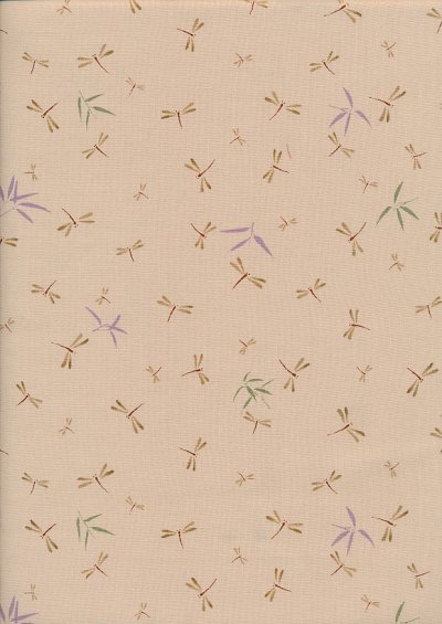 Sevenberry Japanese Fabric - Dragonflies Cream