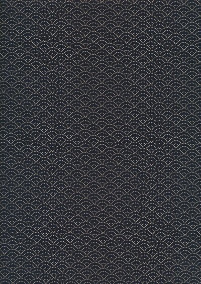 Sevenberry Japanese Fabric - Dotted Scallops Navy