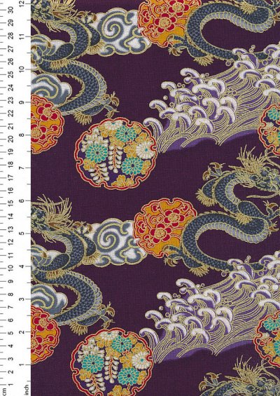Fabric Freedom Oriental Collection - Japanese Dark Maroon COL 1
