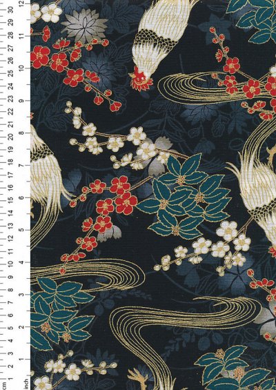 Traditional Japanese Print - Navy 61610 Col 105