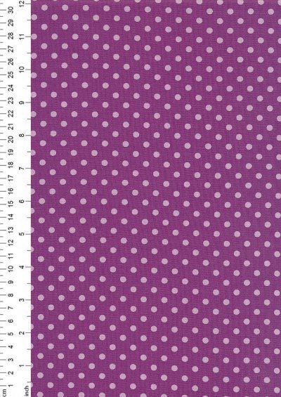 Sevenberry Japanese Fabric - Cotton Linen Mix  Polka Spot Purple