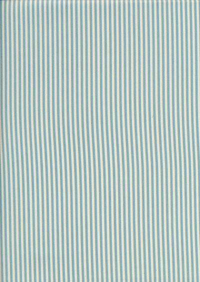Sevenberry Japanese Fabric - Printed Twill Stripe Turquoise