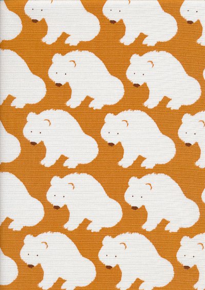 Sevenberry Japanese Fabric - Linen look cotton -  Arctic Orange