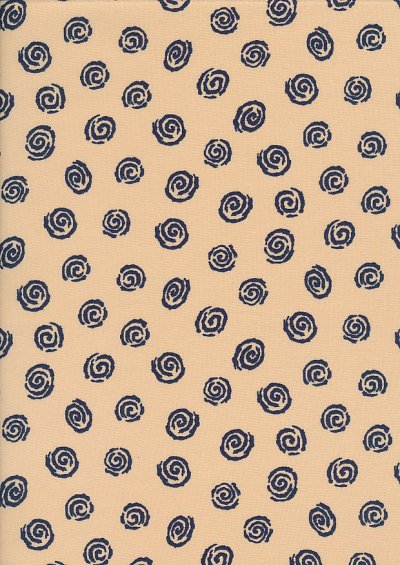 Sevenberry Japanese Fabric - Swirl Blue