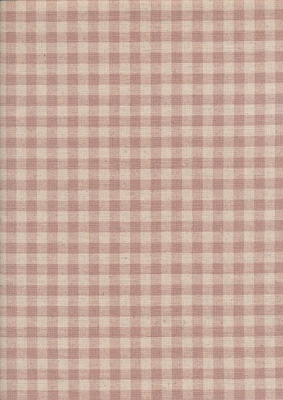 Sevenberry Japanese Fabric - Cotton Linen Mix  Gingham Print Pale Pink