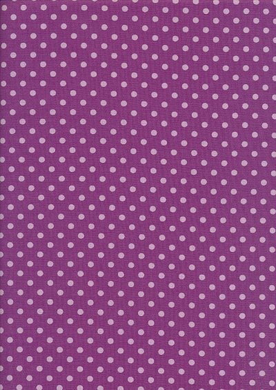 Sevenberry Japanese Fabric - Cotton Linen Mix  Polka Spot Purple