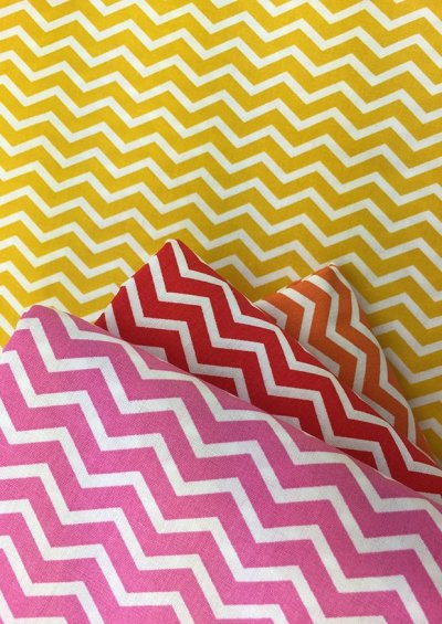 Je Ne Saos Quoi Collection Bundle - Waves Pink, Red, Orange & Yellow 4 Half Metres