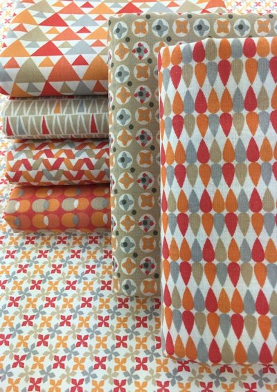 Je Ne Saos Quoi Collection Bundle - Origami Colourful Basics Orange, Grey & Red 7 Fat 1/4s