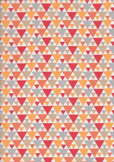 Je Ne Sais Quoi - Concentric Triangles Orange & Taupe