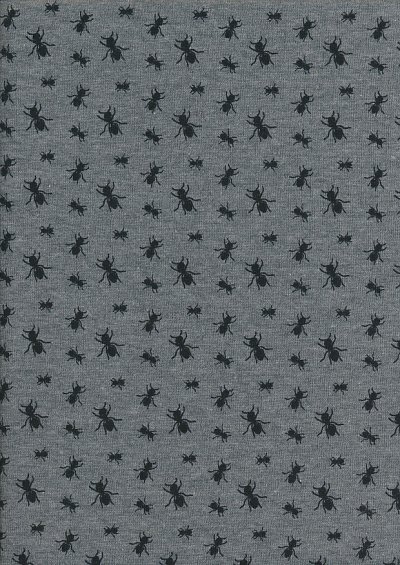 Cotton Jersey - Ants On Grey