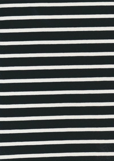Viscose Jersey - Black & White Stripe