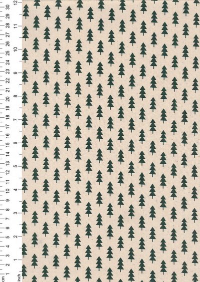 John Louden Christmas Collection - Scandi Small Tree Natural/Green Seeded JLX0045