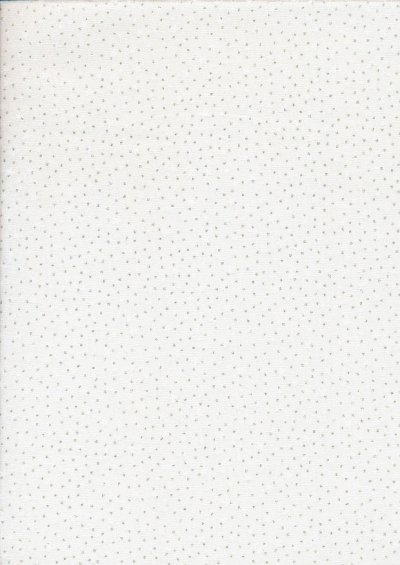 John Louden Christmas Collection - Gilded White Snowflakes With Foil Dot White/Silver JLX0035