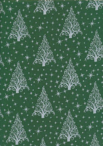 John Louden Christmas Collection - 60" Wide Christmas Trees Green/Silver