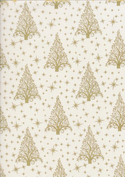 John Louden Christmas Collection - 60" Wide Christmas Trees White/Gold
