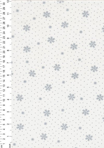 John Louden Christmas Collection - Silver Snowflake on White