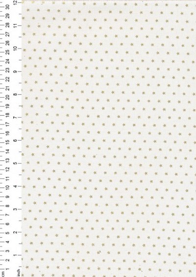John Louden Christmas Collection - Gold Stars on Ivory