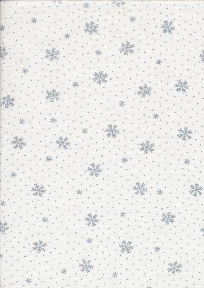 John Louden Christmas Collection - Silver Snowflake on White