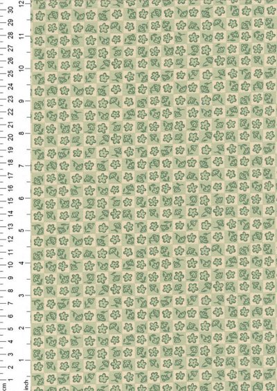 Kingfisher Fabrics - Hope Chest Florals 37927 Green/Ivory