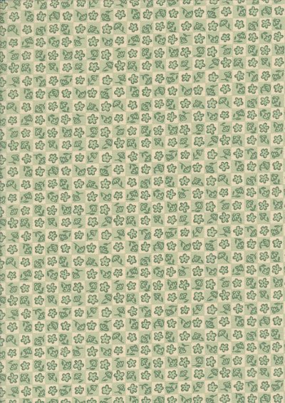 Kingfisher Fabrics - Hope Chest Florals 37927 Green/Ivory