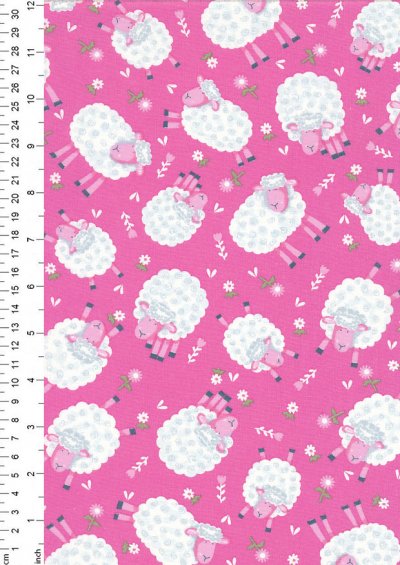Kingfisher Fabrics - The Kids Are Alright Pink 49707