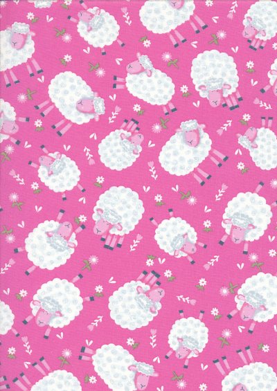 Kingfisher Fabrics - The Kids Are Alright Pink 49707