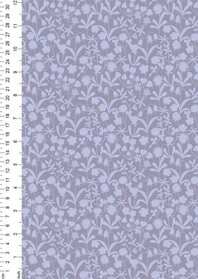 Lewis & Irene - Bluebell Wood Reloved A129.5 - Lavander floral silhouette
