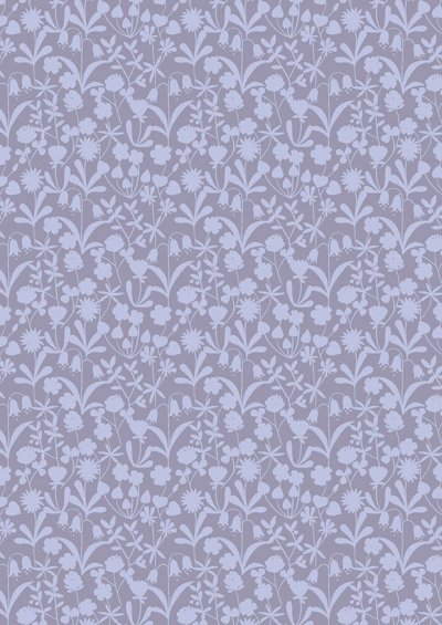Lewis & Irene - Bluebell Wood Reloved A129.5 - Lavander floral silhouette