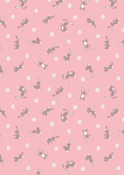 Lewis & Irene - Bunny Hop A529.2 bunny on pink