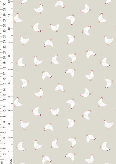 Lewis & Irene - Country Life Reloved A90.2A - Little hens on dark cream