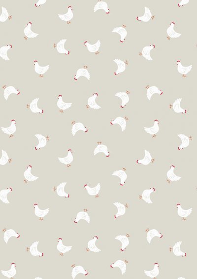 Lewis & Irene - Country Life Reloved A90.2A - Little hens on dark cream