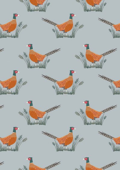 Lewis & Irene - Country Life Reloved A91.1 - Pheasants on grey
