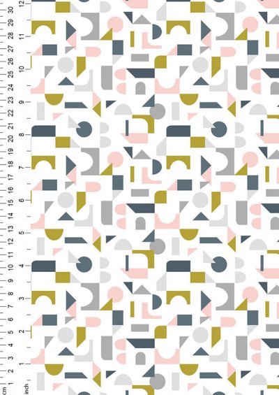 Lewis & Irene - Forme A412.1 - Scattered geometric on cream