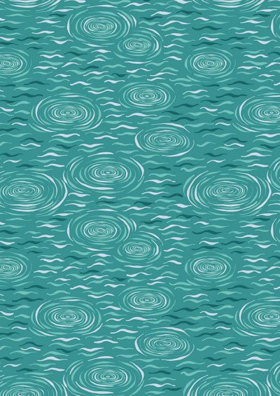 Lewis & Irene - On The Lake A627.2 - Lake ripples on dark turquoise
