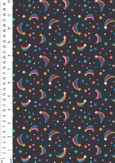 Lewis & Irene - Over The Rainbow A580.3 - Shooting rainbow stars on nearly black